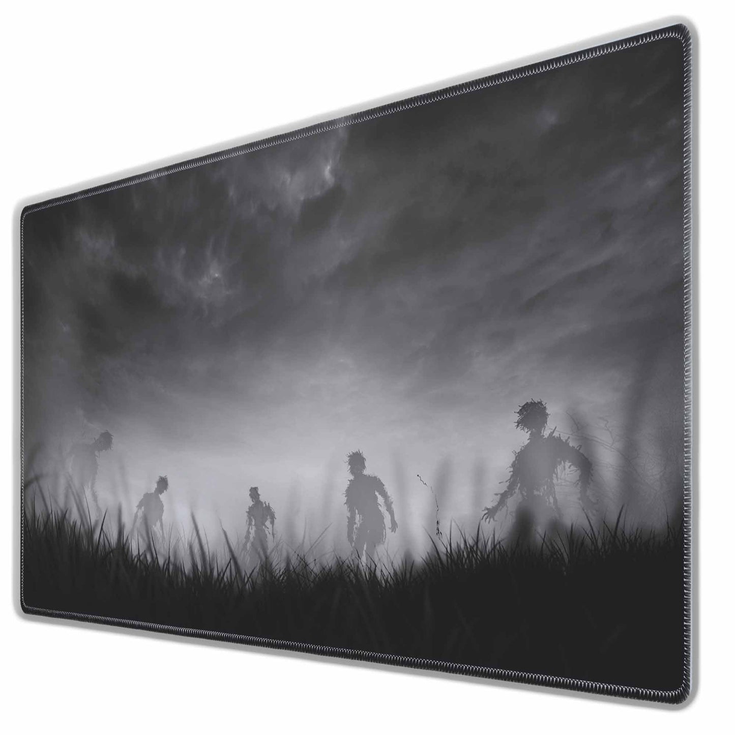 Y YIHANGBEST Creepy Zombies Gaming Mouse Pad Haunted Field Eerie Landscape Halloween Large Mousepad Desk Keyboard Mat for PC,Home,Office 35.4"X15.7"