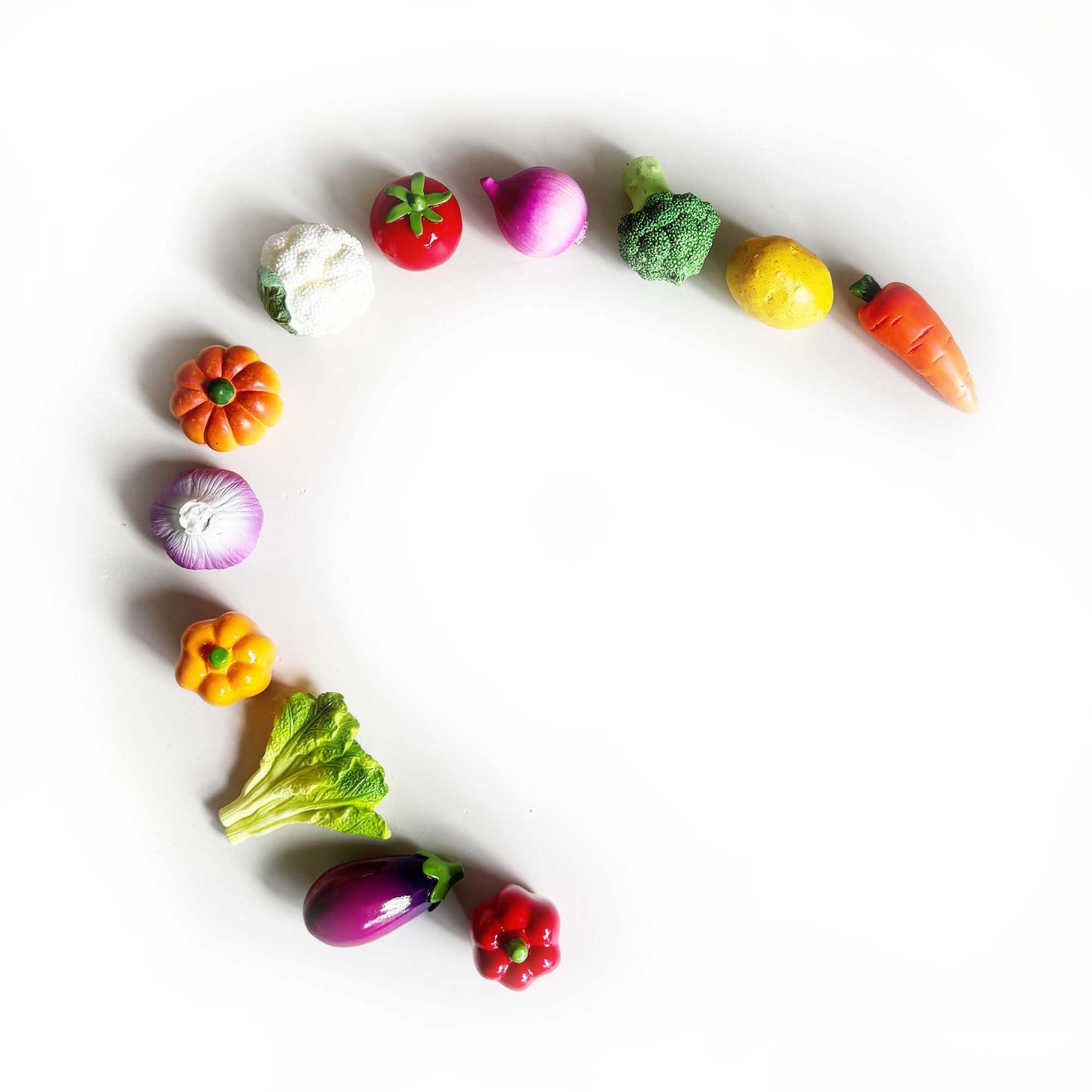 Veggie Garden 3D Realistic Refrigerator Magnets Set - 12 Pack Strong Magnetic Decor for Kitchen, Office Whiteboard & Bulletin Board - Cute Vegetable Shaped Magnets for Notes & Photos