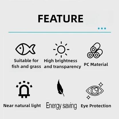 Mini Clip-On Aquarium Light 8W Full Spectrum LED for Nano & Betta Fish Tanks, Timer & 10-Level Dimmer, Freshwater Planted Desk Aquariums 1–5 Gallons