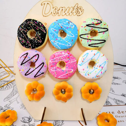 MOLUMIX 6 Pcs Fake Donuts, Realistic Artificial Fake Doughnut Model Photography Props Home Decoration
