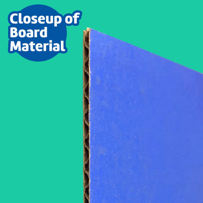Flipside Products 36” x 48” Project Boards for Presentations, Science Fair, School Projects, Event Displays and Trifold Picture Board, Proudly Made in USA - Blue - 10 Pack