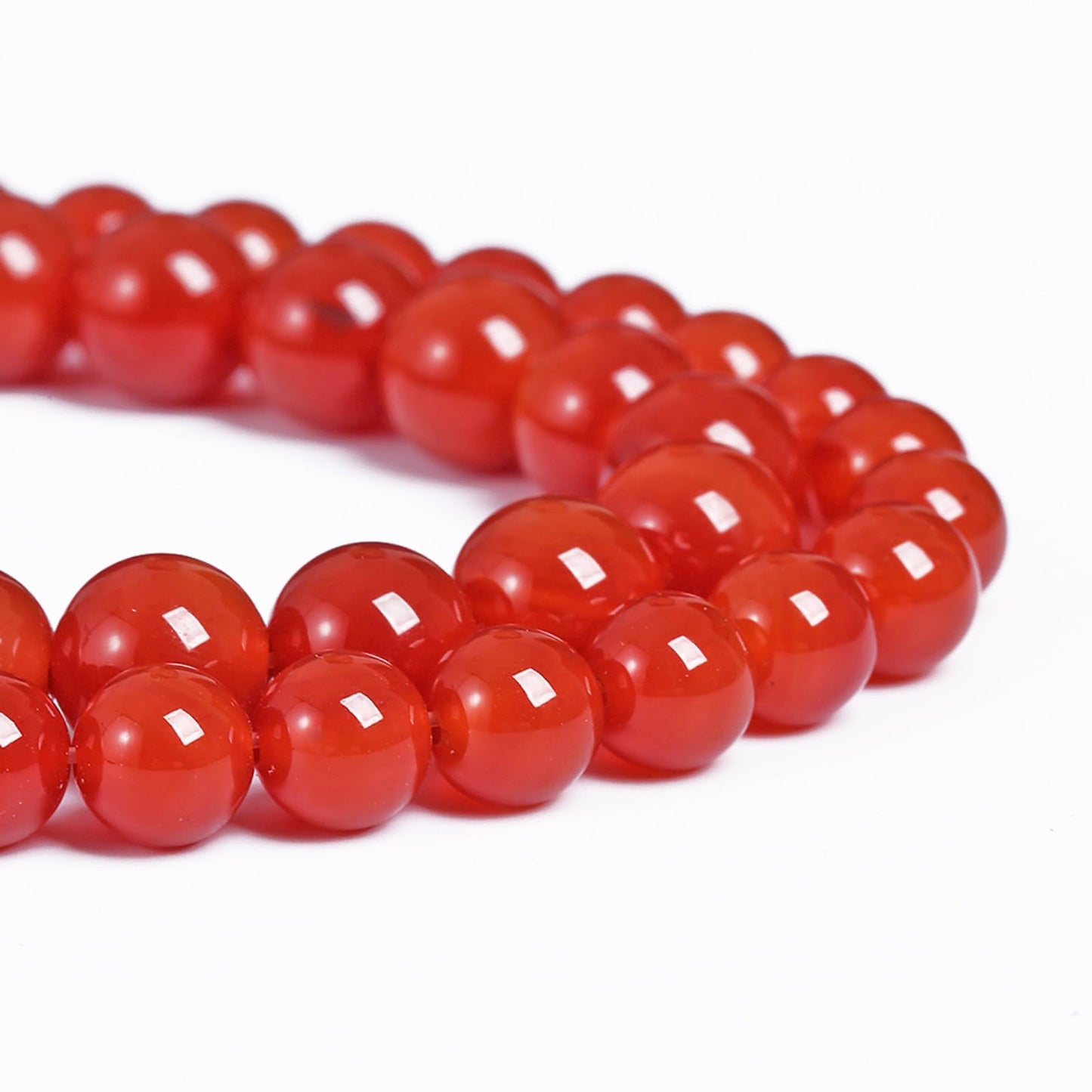 8MM 46PCS Natural Stone Red Agate Loose Beads for Jewelry Making DIY Bracelet Semi Precious 1 Strand