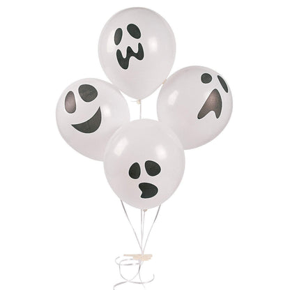 Fun Express - Ghost Latex Balloons for Halloween - Party Decor - 48 Pieces