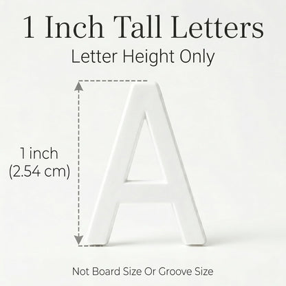 1 Inch Plastic Letter Board Letters, 312 PCS White Replacement Letters and Numbers, Compatible with 1-Inch Letter Grooves for Felt and Directory Boards, Letters Only