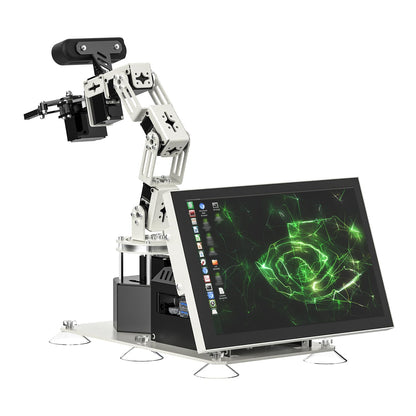 Yahboom 6DOF Program Robotic Arm Kit 3D Adaptive Gripping, 3D Automatic Recognition for Mechanical Engineers Python Supports Large AI Model (Ultimate-Nano 4GB)