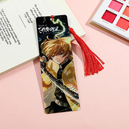 Anime Demon Kamado Acrylic Bookmark - Anime Tanjiron Zenitsu Giyuu Kyoujurou Figure Page Mark Reading Tool, Holiday Gifts for Reading Fans Book Lovers Bookworm (6pcs Style A)