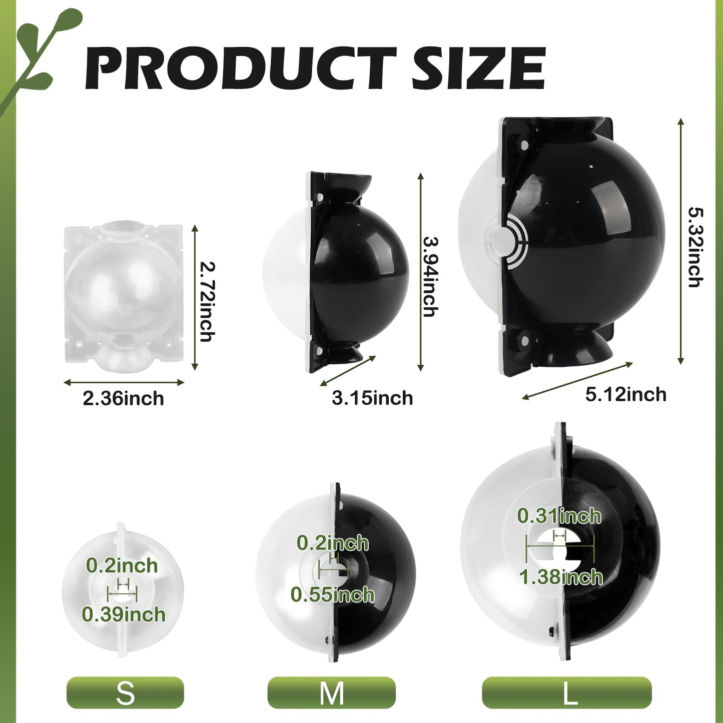 NVAAV Tree Root Growing Box, Air Layering Pods Propagation Kit, Reusable Half Transparent Plants Asexual Reproduction Grafting Ball for Fast Propagation Plants (12pcs Meidum)