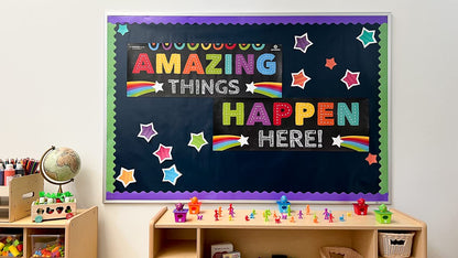 Sproutbrite 13.5" x 39" Educational Posters - 2 Teacher Posters for Classroom - Motivational and Inspirational Growth Mindset Poster for Students - Bulletin Board and Wall Decor for Pre, Elementary and Middle School - Creates a Positive and Encouraging Cl