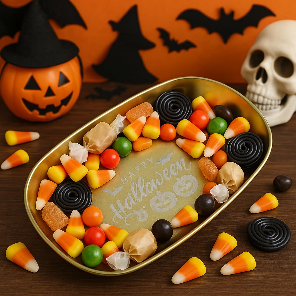 FREECOZYER 3pcs Halloween Candy Dish, Serving Tray, Halloween Platter Pumpkin Candy Bowl Table Decorations for Party Trick or Treat Decor (Pumpkin 3 Pack)