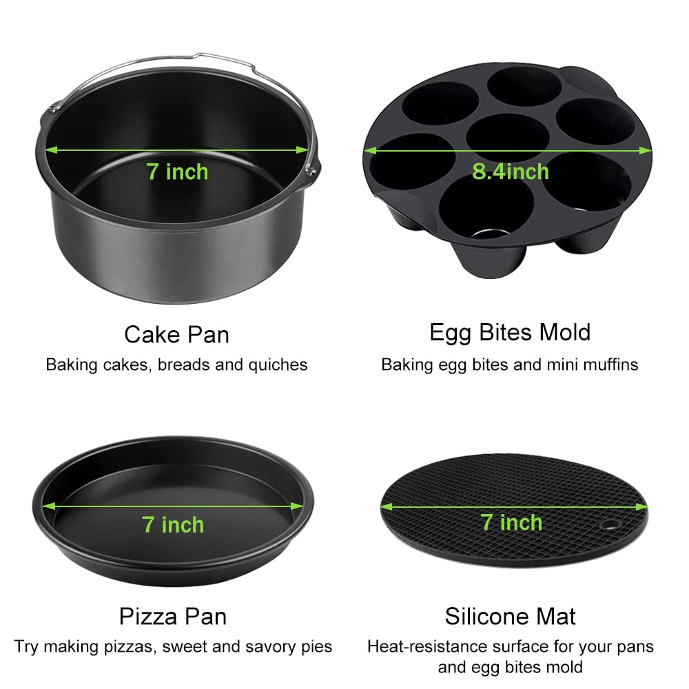 Dual Basket Air Fryer Accessories, 15pcs Set for Ninja DZ401 DZ201 Foodi Dualzone Air Fryers with 100pcs Air Fryer Liners, 2 Non-Stick Pans, Bread,Toasting,Skewer Racks, 6 Cake Cups, 2 Mitts, Recipes
