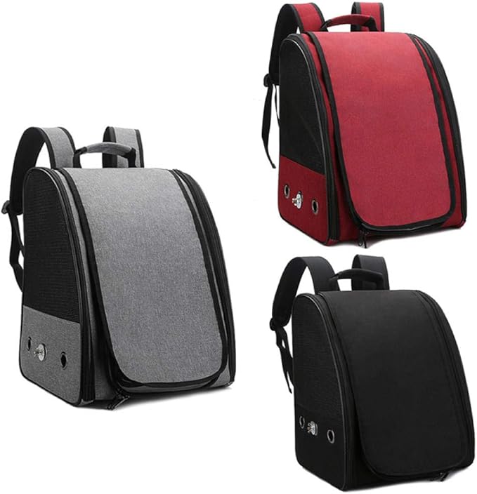 Bird Carriers Pet Parrot Backpack Bird Travel Carrier Outerdoor Breathable Hiking 1Pcs Red