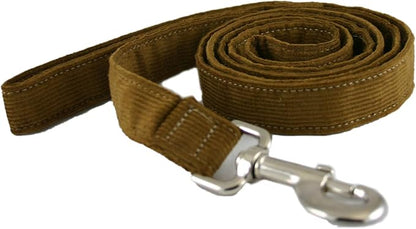 The Good Dog Company Hemp Corduroy Leash - 6 ft (3/4 Inch Width, Bronze)
