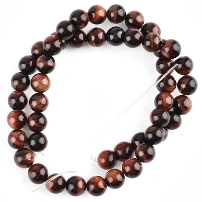Genuine Red Tiger Eye Beads for Jewelry Making Gemstone Semi Precious Stone Round 6mm Strand 15"(60-62pcs)