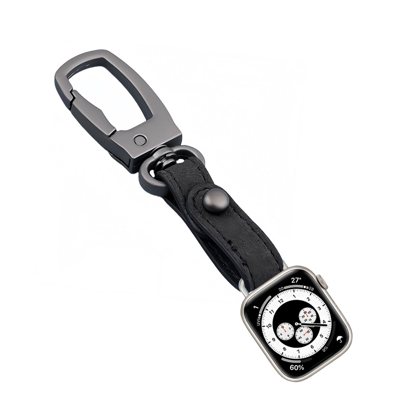 Necklace Pendant Compatible with Apple Watch Fob Women Men, Metal Keychain for Apple Watch Ultra/Ultra 2, Series 10-1, SE Watch Clip Adapter for Apple Watch 38mm 40mm 41mm 42mm 44mm 45mm 46mm 49mm