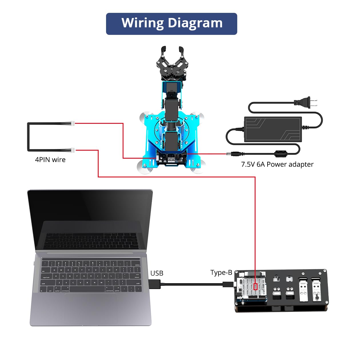 LewanSoul Robotic Arm 6DOF Robot Arm Kit with Secondary Development Compatible with Arduino, DIY Programming Kit STEAM Robot with Sensor and Arduino Open Source Code & Tutorial