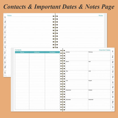 2025-2026 Appointment Book & Planner - 8.5" x 11" Daily Hourly Planner 2025 from July 2025 - June 2026, Weekly Appointment Book with 30-Minute Interval, Rose Flower