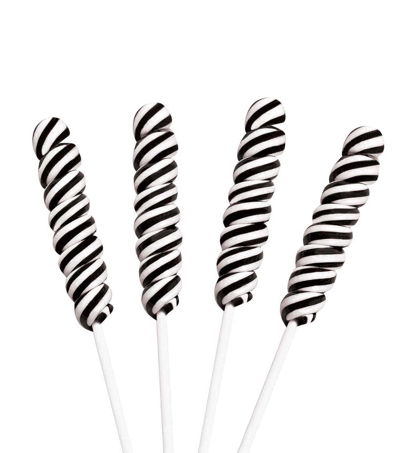 Black Twisty Lollipops - 24 Unicorn Suckers Individually Wrapped Bulk - Great for Candy Buffet - Wedding - Graduation - Halloween - Baby Shower - Birthday Party Favor Candy - Goodies for Kids and Adults