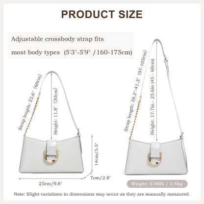 MFFOR Leather Purses for Women, Shoulder Handbags, Small Crossbody Bag