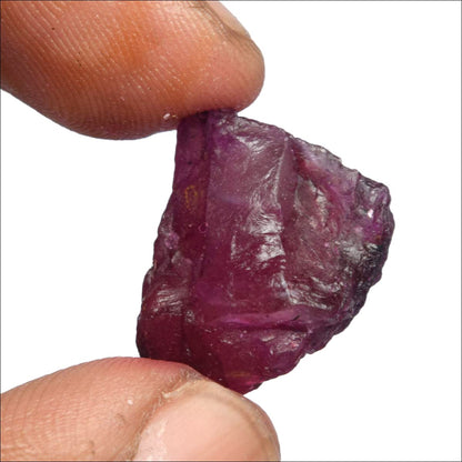 GEMHUB Loose Gemstones Beads Natural Crystals And Healing Stones 22 Carats Raw Rough Ruby Healing Crystals For Jewelry Making