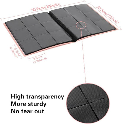 GEAoffice Card Binder, 9 Pockets Trading Card Album Folder, 360 Side Loading Pocket Binder for Sports&Game Cards, MTG, and Other TCG