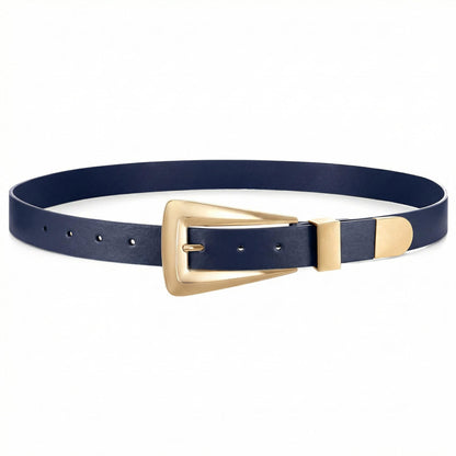 Women's Leather Belts for Jeans Pants Fashion Leather Waist Belt Ladies Dress Belts with Gold/Silver Buckle