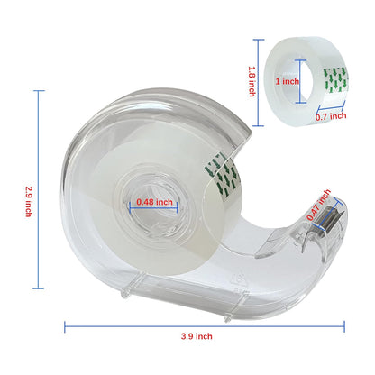 Clear Tape, Transparent Tape for Office, 3/4 in, Dispensered, 24 Packs