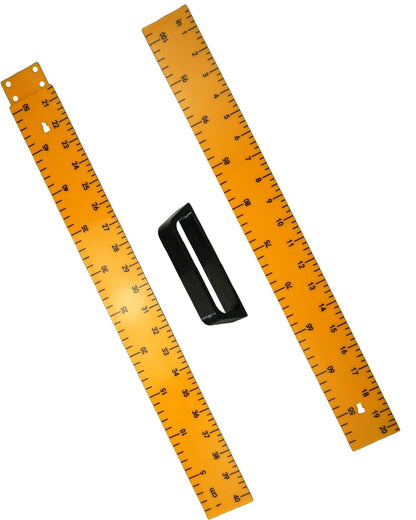 39in Yellow Plastic Meter Stick with Handle, Detachable Sectional Ruler for Teachers Classroom Math Measuring Tools, Durable Teaching Ruler for Whiteboard Chalkboard Office