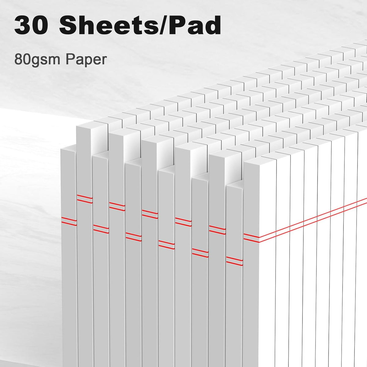 12pcs Small Note Pad 5x8 College Ruled White Legal Pads Paper Notepads 12 Pack Study Back Writing Pads 5 x 8 Legal Pads Perforated Narrow Ruled Pads of Paper White