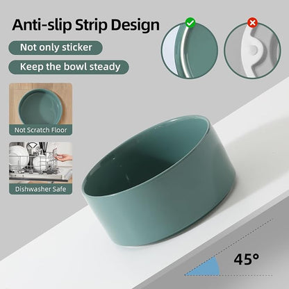 Havniva Raised Cat Bowls Water Bowl 6.1” Elevated Ceramic Cat Food and Water Bowl Whisker Friendly Pet Food Bowls for Indoor Cats, Wide Cat Water Dish Prevent Whisker Fatigue Non Slip Cat Feeder