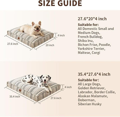 SOMAHE 4 Inch Orthopedic Dog Bed for Crate, 35 x 27 Inch, Black Chenille | Washable Removable Cover, Waterproof Inner Liner, Non-Slip Bottom, Orthopedic Dog Crate Mattress for Medium & Large Dogs