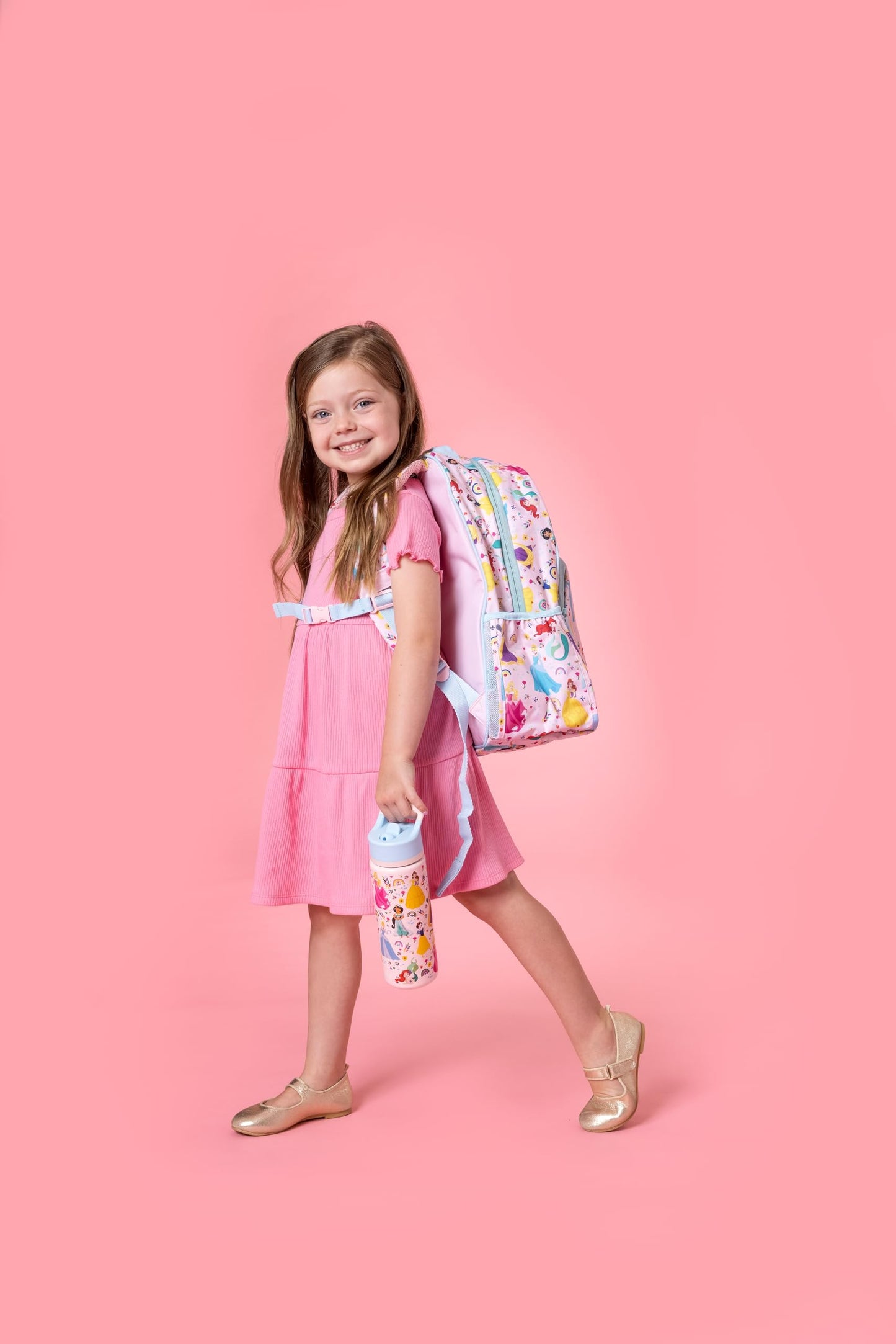Simple Modern Medium Disney Toddler Backpack for School Girls and Boys | Kindergarten Elementary Kids Backpack | Fletcher Collection | Kids - 15" tall | Princess Rainbows