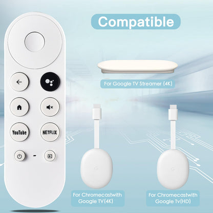 for TCL Google TV Remote, RC813 for Voice Replacement Control,for Android Mini-LED QLED 4K UHD Smart Television, with 6 Shortcut Buttons for NEIFLX/Prime/YouTube/TCL/Apple TV Buttons