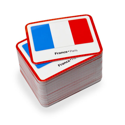 Menique Flags of Europe Memory Matching Game – 100 Cards (50 Pairs) with Flag, Country & Capital – Educational Geography Game for Kids and Adults