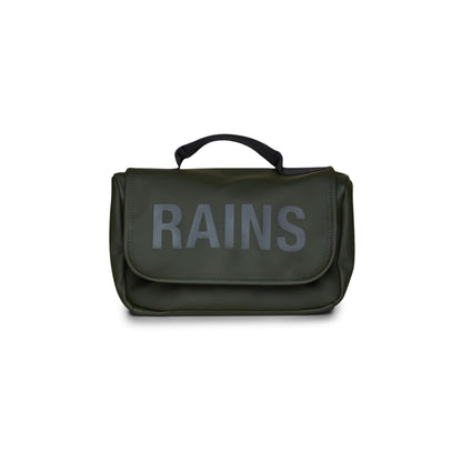 RAINS Texel Wash Bag – Green Waterproof Toiletry Travel Organizer for Men and Women - Wash Bag with Zip Closure and Multiple Compartments – 2 Year Warranty