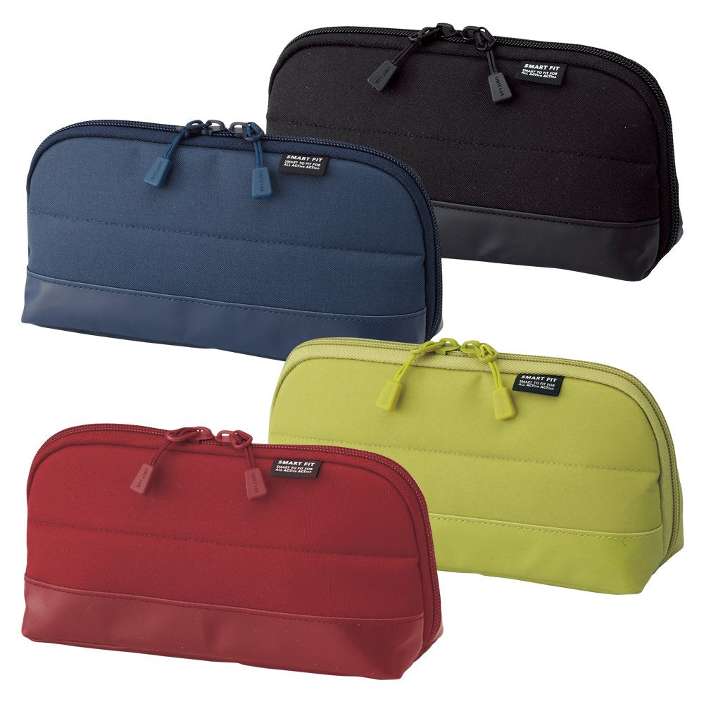 LIHIT LAB Pen Case (Pencil Case), Water & Stain Repellent, 8" x 4'', Black (A7688-24)