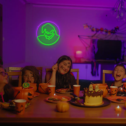 FuugZze Halloween Neon Sign Halloween Neon Lights for Bedroom Ghost Led Signs for Christmas Birthday Presents