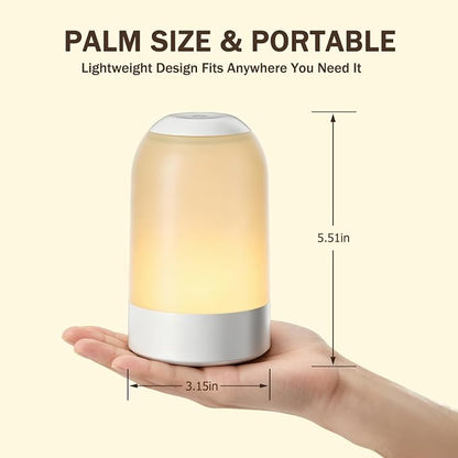 G Keni 2 Pack Rechargeable Night Lights, Portable Touch Nightlights with Amber Warm White Light, Dimmable Egg Night Lights with 1H Timer, Cordless Bedside Lamps for Baby Nursery, Kids & Bedroom