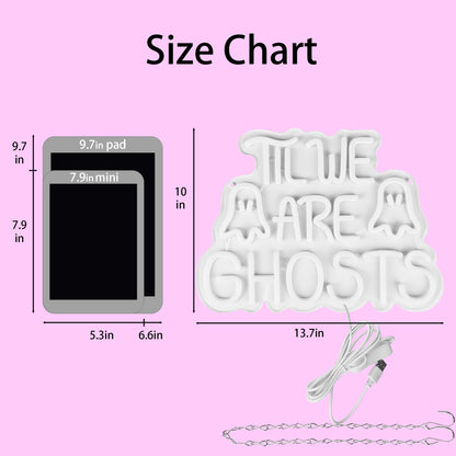 Til We are Ghosts Neon Sign for Wall Decor Gothic LED Neon Signs Pink Wedding Sign Wedding Decor for Bedroom Valentine's Day Birthday Halloween Bar Haunted Mansion Gifts for Lovers 13.7*10.1in(XD328)
