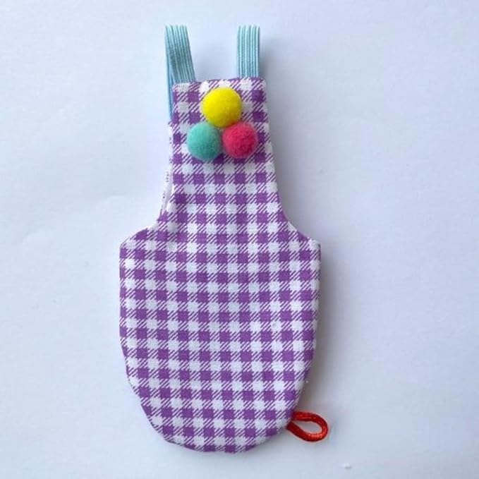Bird Flight Suits Diapers, Parrot Flight Suits Diapers for Monk Parakeets, Cockatiels Flight Suits, Parrot Clothes, Bird Training Nappy Suit Liners Clothes (Purple-A,Cockatiel)