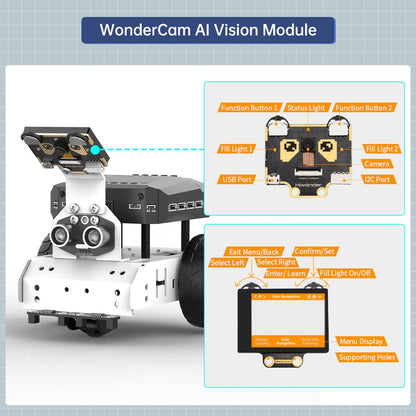 LewanSoul AiNova AI Vision Robot Car for Scratch & Python Programming, Coding Robot Kit STEM Projects Educational Building Robot Open Source Smart Robotic, Standard Kit