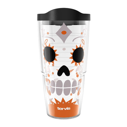 Tervis Super Sugar Skull Halloween Made in USA Double Walled Insulated Tumbler Travel Cup Keeps Drinks Cold & Hot, 24oz, Classic