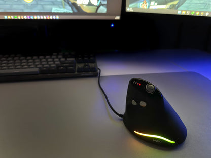 MOJO Silent Dual Mode Wireless Rechargeable Gaming Mouse - Ultra Fast Tournament Level Performance Mouse for PC Gaming w/Adjustable DPI (1000-4800), Custom Software, Macros, and More