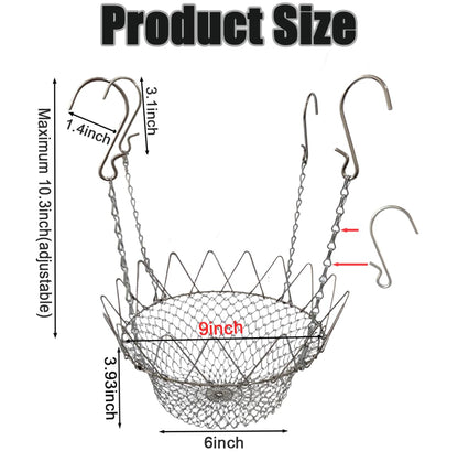 Sexyppl 2Set Adjustable Planter Insert for Pots Any Height, Plant Risers for 12-18" Wide Top Opening Pots, Durable Stainless Steel with Thick Hooks, Suitable for Indoor Outdoor Weddings & Party Decor