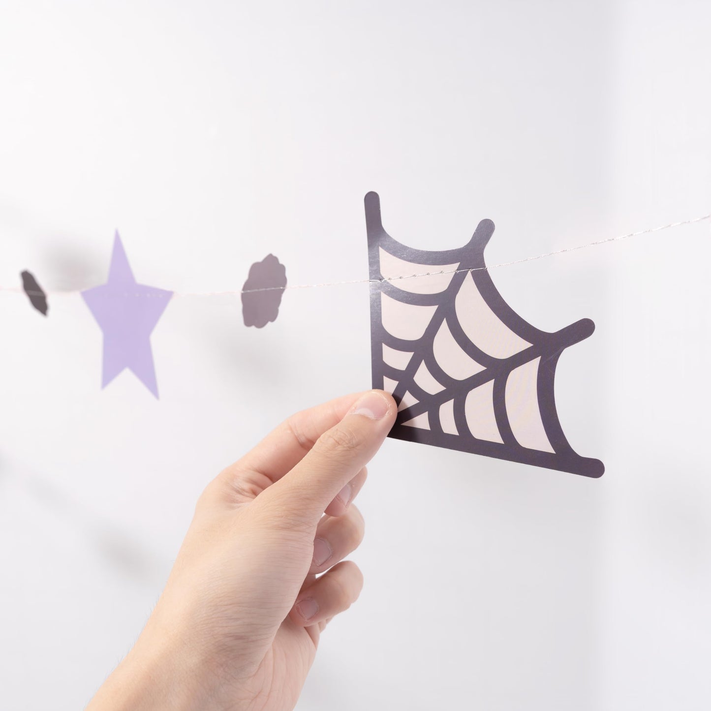Cheerland Pastel Halloween Garland Cute Halloween Decorations Pastel Spooky Party Pumpkin Flag Spiderweb Ghost Banner Spooky One Boo Birthday Party Supplies Baby Shower Classroom Home Hanging Decor