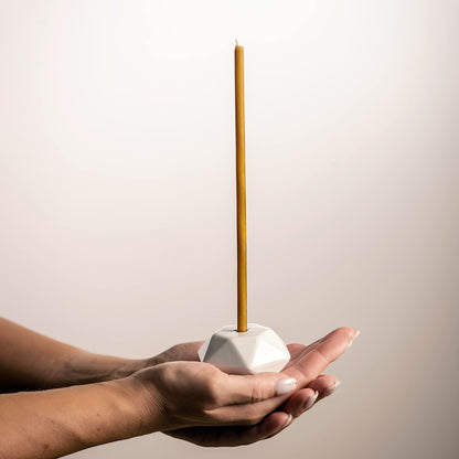 Danilovo Taper Candle Holder - Handcrafted, Sturdy Ceramic Thin Candlesticks Holder - Ideal Luxury White Home Decor for Any Occasion