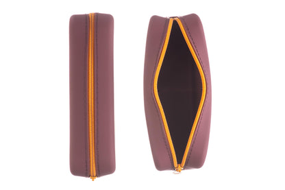 DIVERSEBEE Soft Silicone Pencil Case, Aesthetic Pencil Pouch with Zipper, Cute Pen Bag for School, Bible Journaling Supplies and Accessories, Pencil Organizer (Grape)