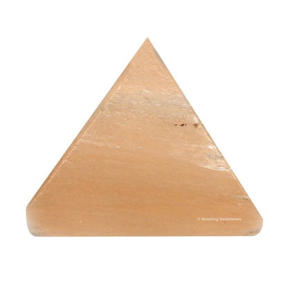 Amazing Gemstone Orange Selenite Pyramid Crystal Healing Stones - 1" Great Pyramid Figurine of Natural Stone Pyramid for Meditation, Reiki, Chakra Balancing and Crystal Pyramids Grid