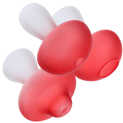 SOLUSTRE 3pcs Glass Mushroom Hydroponic Vases Set, Red Decorative Flower Terrarium Vases for Home Desktop Plant Propagation and Floral Arrangements