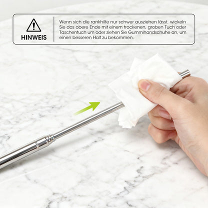 Aieve Extendable Plant Stakes, 13in to 49in Stainless Steel Telescoping Monstera Plant Support Stakes, Indoor Outdoor Garden Stake Support Sticks for Tomato Vegetables Monstera Vine (5 Packs)