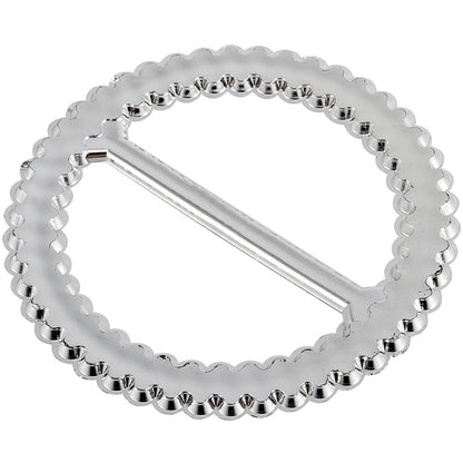 HAKZEON 200 PCS 2.5 Inch Silver Chair Sashes, Round Chair Sash Buckles, Acrylic Rhinestone Ribbon Buckle, Chair Sash Ribbon Slider for Wedding, Party, Banquets, Home, Craft